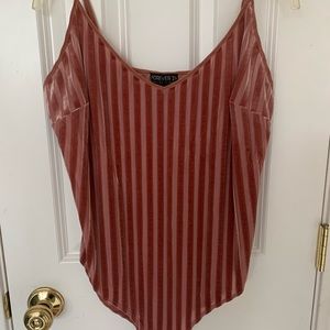 Velvet sleeveless bodysuit